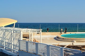 view of the sea from the pier