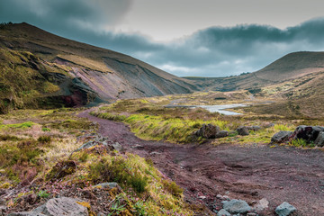 Canario lagoon. Amazing landscape in the Azores islands in Portugal. Sao Miguel Island is a great holiday destination and great tourist attraction.