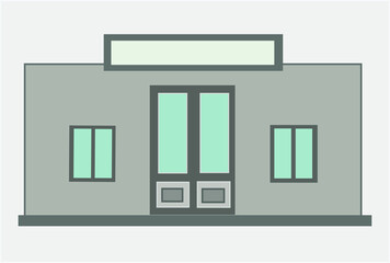 Office Drawing Vector. Flat Design.