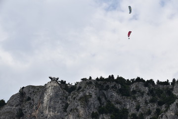 Fototapeta na wymiar Paragliding Hohe Wand
