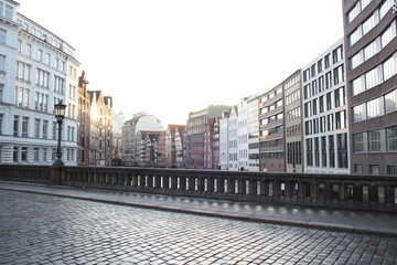 Fototapeta premium Wintersonne in Hamburg