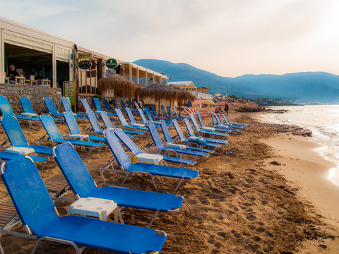 Blue Beach Chairs 