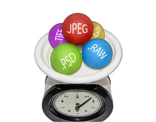 File JPEG, RAW, PSD, TIFF, GIF. Concept image