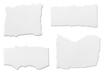 white paper ripped message torn