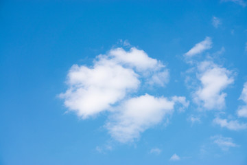 Summer background, white cloud on blue sky background