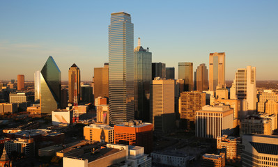 Dallas at sunset, Texas