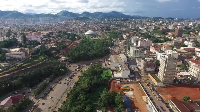 Aerial view of Hills from Yaound&eacute; city