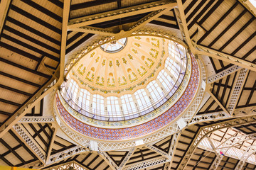 Central Market of Valencia. This food market in the centre of Valencia. Many people come here to nuy fresh fish and vegetables.