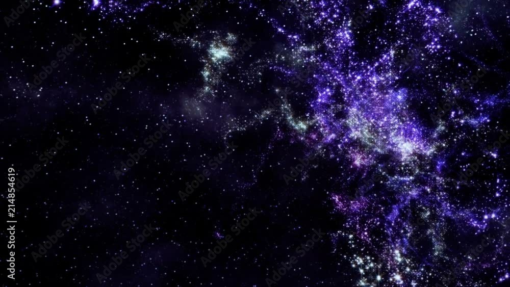 Canvas Prints traveling through star fields in space (loop).