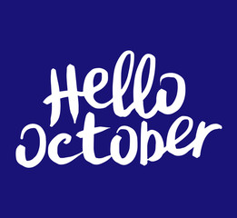 Autumn hand drawn lettering with rays.