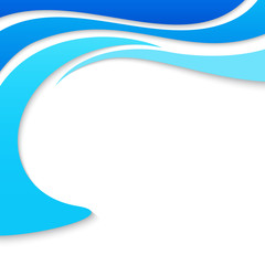 Blue Waves and Lines Background