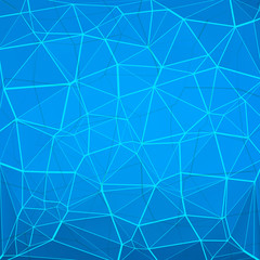 abstract polygonal background - blue