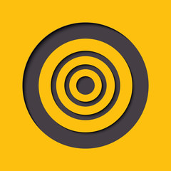 Achieving goal design template illustration. Aim icon in flat style