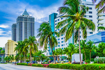 Naklejka premium Miami cityscape