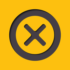 Obraz premium Remove, delete, x icon in flat style