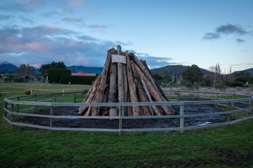 bonfire ready to burn