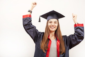 young woman graduated from university