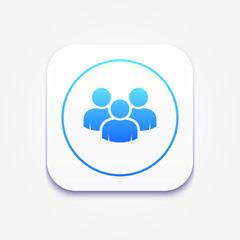 social network button. Users icon design element