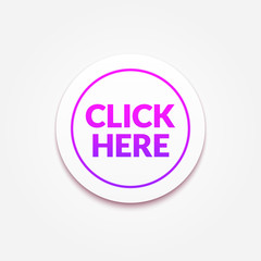 Click Here button | text icon
