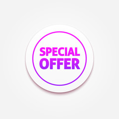 Special Offer text icon on white background