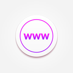 WWW Icon text button
