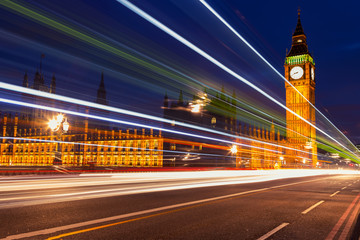 Fototapeta na wymiar The Houses of Parliament and Big Ben at night