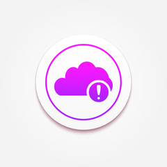 Cloud Alert Icon : Cloud Computing Concept