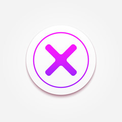 Obraz premium Remove button. Delete, x icon