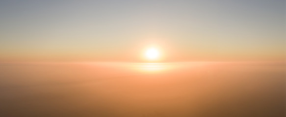 South Dakota Sun Rising Over Fog