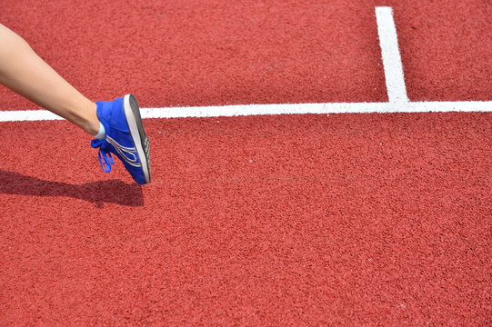 Athletes on the runway
