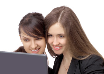 Group of business women at the office working