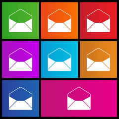 Envelope Mail icon, illustration. Metro style