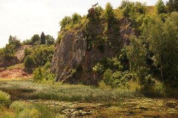 An old closed quarry, currently a nature reserve.