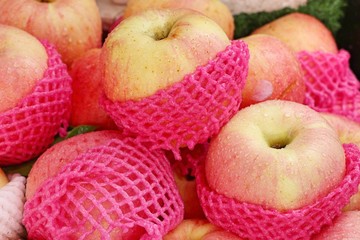 Apples fruit in street food