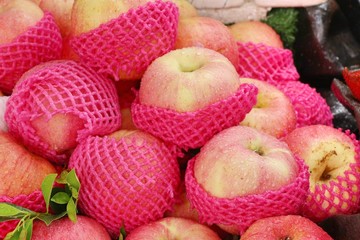 Apples fruit in street food