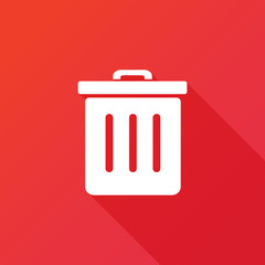 Container button. Trash can icon