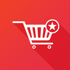 Shopping Cart and Star Sign Icon