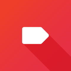 Right filled arrow icon. Modern design flat style icon with long shadow effect