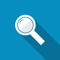 Search Icon Set. Long shadow