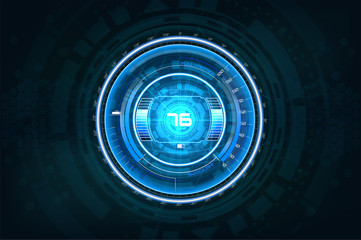 Futuristic gadget, HUD element, colorfull for vr app, Vector