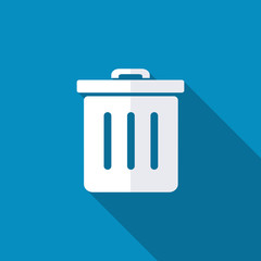Container button. Trash can icon