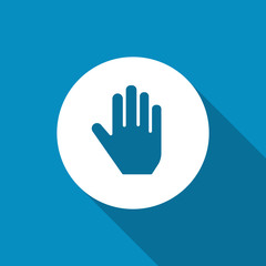 Obraz premium Hand stop web icon. design