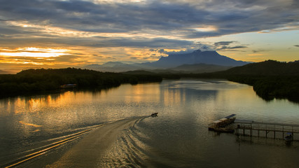 Amazing Mount Kinabalu of Sabah, Borneo / Majestic view of Mount Kinabalu