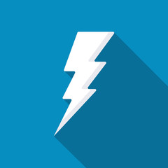 Flat lightning bolt icon