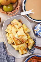 Egg pancake - A popular breakfast dish in Taiwan  