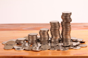 graph coins stock finance and business