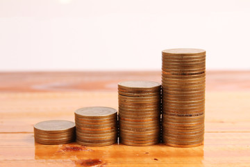 graph coins stock finance and business