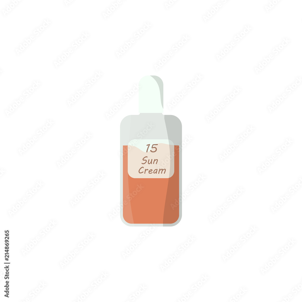 Poster sunblock colored icon. element of summer pleasure icon for mobile concept and web apps. cartoon styl
