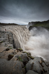 Dettifoss is the most powerful waterfall in Europe ,Iceland summer.