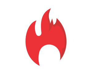 burning fire flame flare bonfire heat image vector icon logo symbol